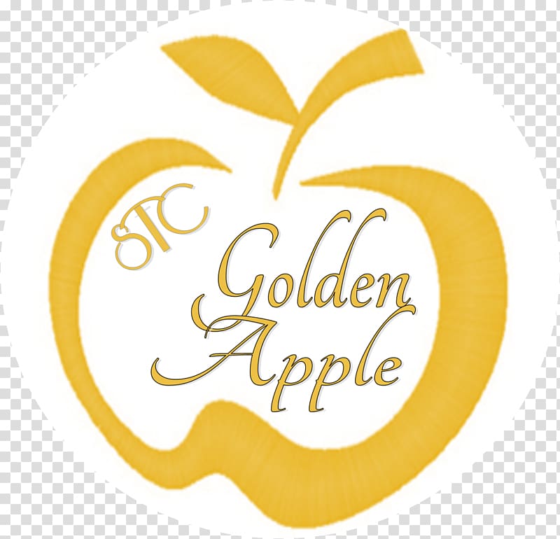 Logo Brand Fruit Font, golden apple transparent background PNG clipart