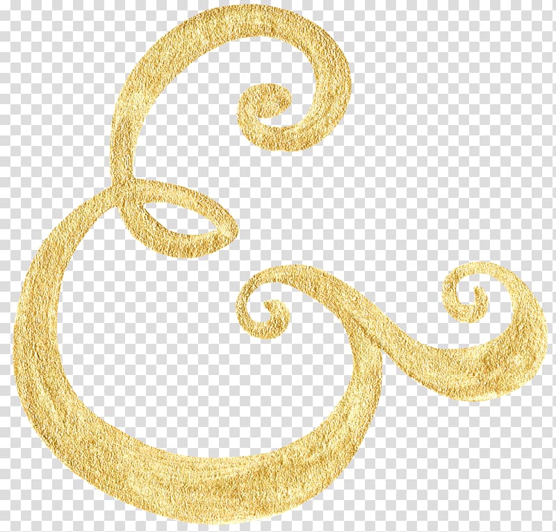 gold glitter ampersand, Gold , Gold Creative Corner transparent background PNG clipart