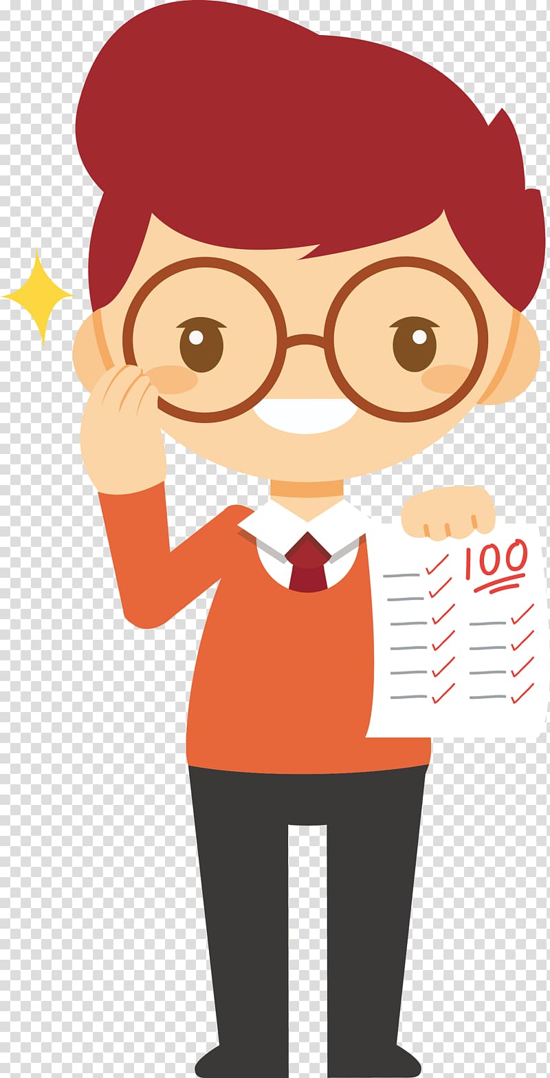 Teacher Adobe Illustrator Education Illustration, A cartoon man wearing glasses transparent background PNG clipart