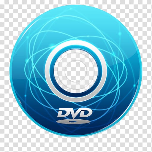 DVD logo, blue wheel data storage device aqua, Dvd transparent background PNG clipart
