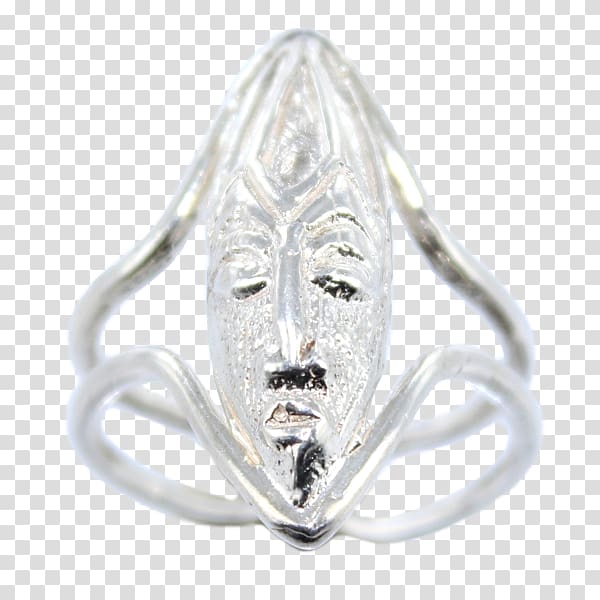 Silver Body Jewellery Ring Platinum, masque africain transparent background PNG clipart
