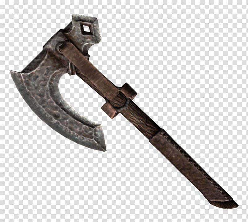 The Elder Scrolls V: Skyrim Weapon Battle axe Dane axe, axe logo transparent background PNG clipart
