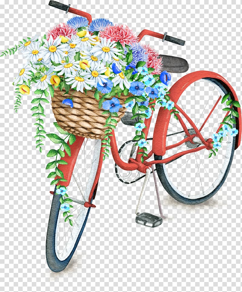 Bicycle Baskets Bicycle Baskets Flower , Bicycle transparent background PNG clipart
