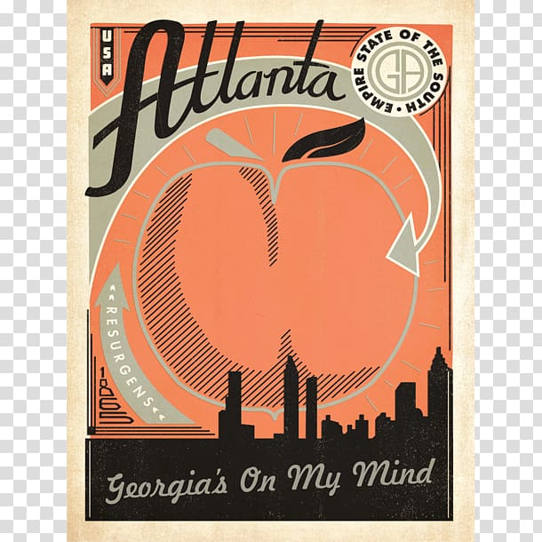 Atlanta Anderson Design Group: Home of The Spirit of Nashville AllPosters.com Art, atlanta skyline transparent background PNG clipart