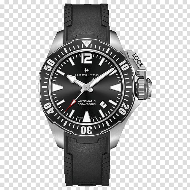 Hamilton Watch Company Frogman Hamilton Khaki Aviation Pilot Auto Jewellery, watch transparent background PNG clipart