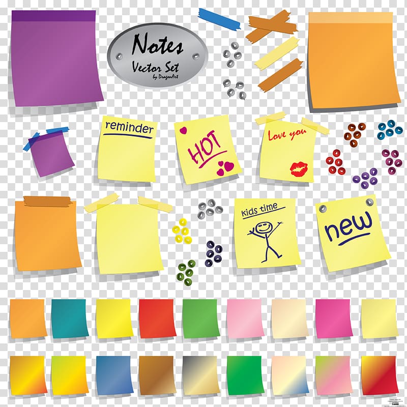 Post-it note Paper Encapsulated PostScript, sticky notes transparent background PNG clipart