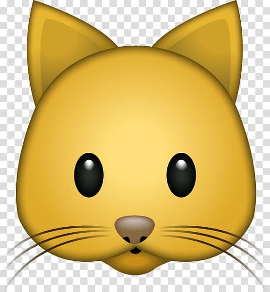 Cat Emoji Sticker Whiskers iPhone, Cat Emoji transparent background PNG