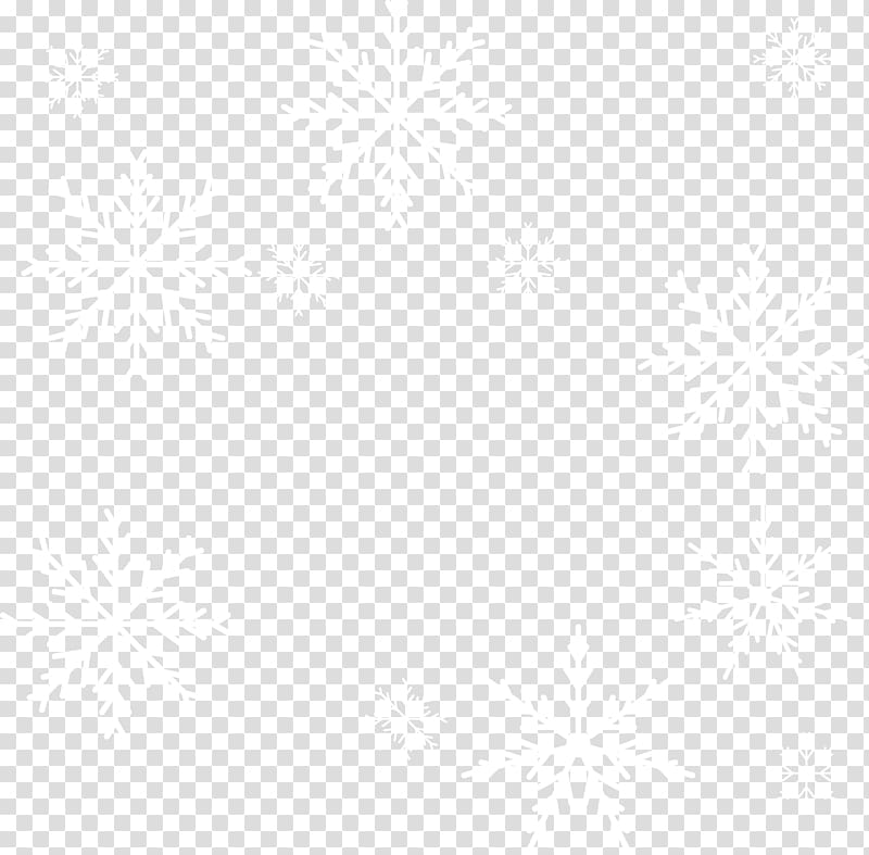 Icon, White snowflakes floating material transparent background PNG clipart