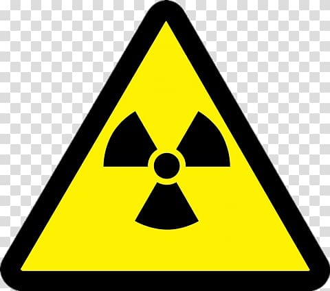 yellow and black signage, Radioactive Material Hazard transparent background PNG clipart