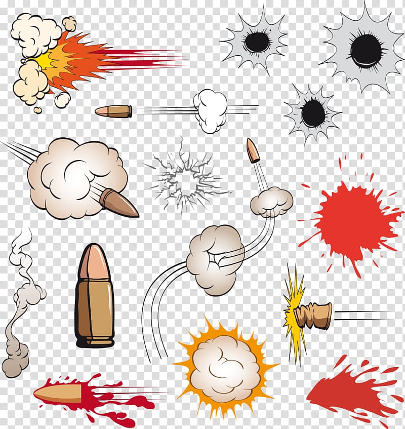 bullets , Bullet Cartoon Firearm , bullet explosion transparent background PNG clipart