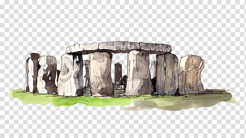 hand-painted wiltshire salisbury stonehenge transparent background PNG clipart