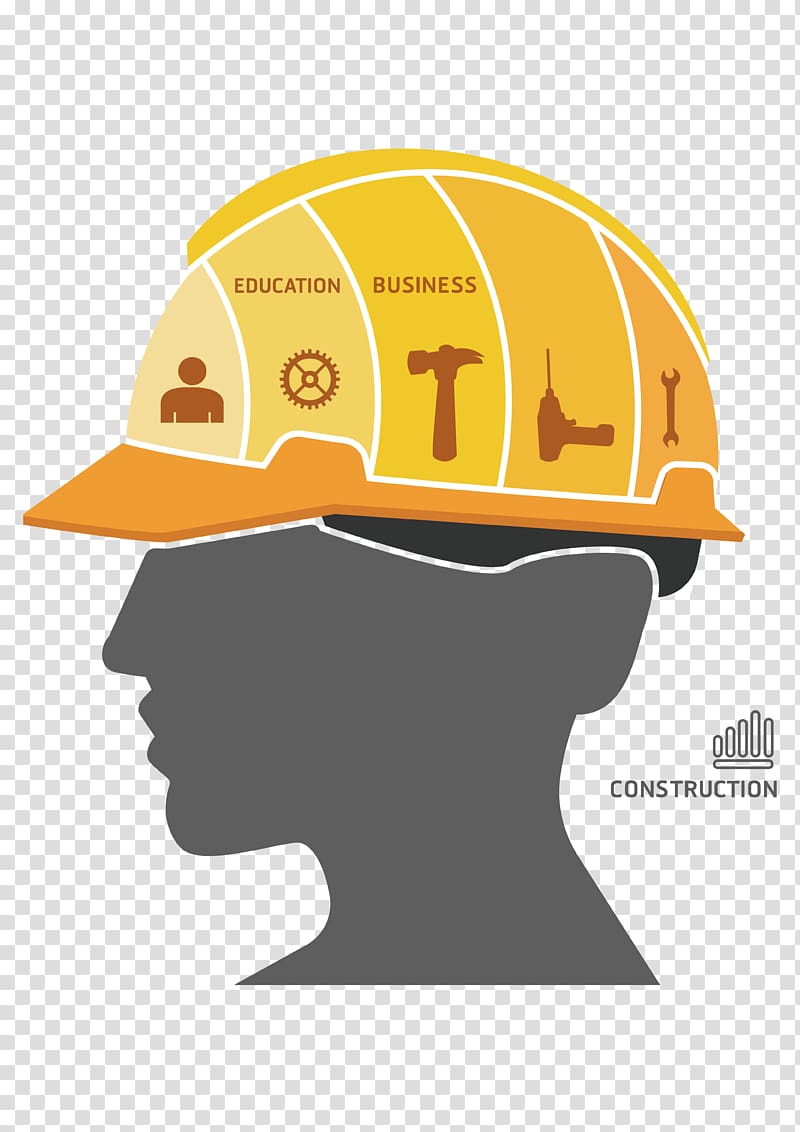 Infographic Architectural engineering Template Logo, helmet transparent background PNG clipart