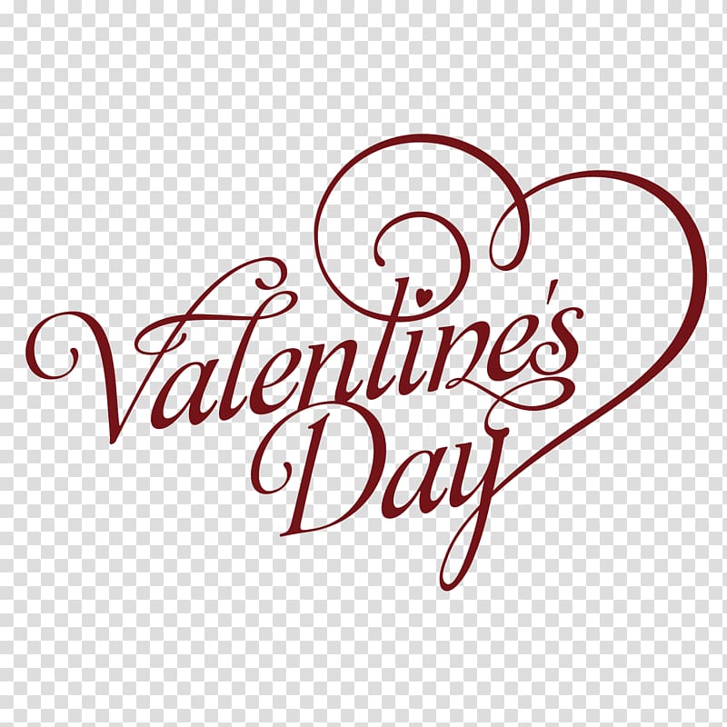 Valentines Day Heart Font, Red Valentine font design transparent background PNG clipart