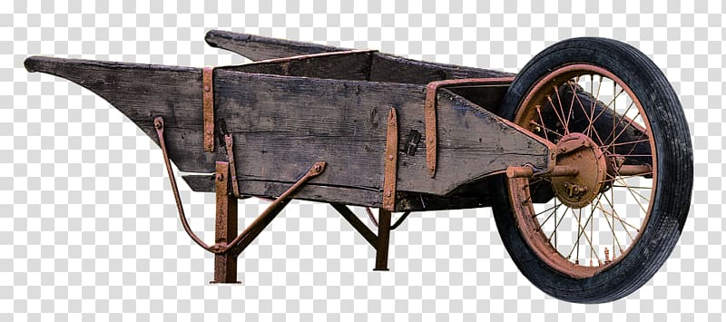 Wheelbarrow Cart Transport , old Cart transparent background PNG clipart