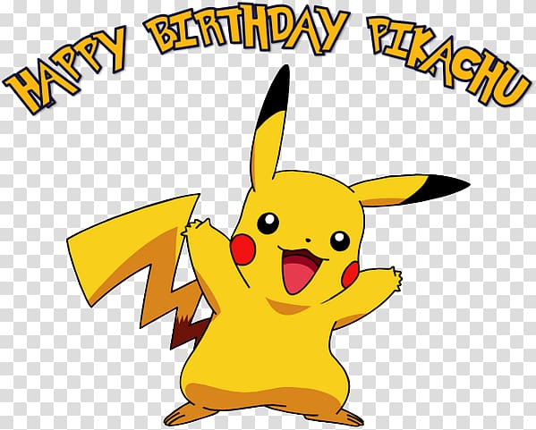 Pokémon Pikachu Pokémon GO Birthday, happy B.day transparent background PNG clipart