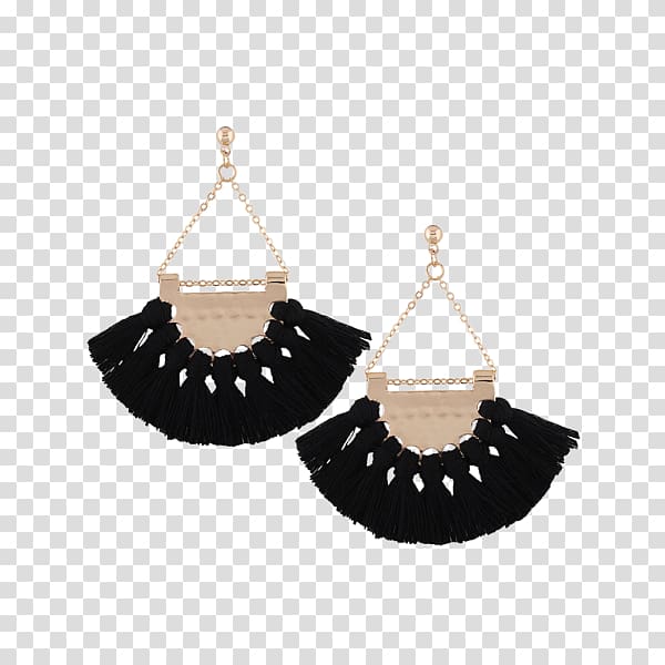 Earring Tassel Fringe Boho-chic Jewellery, crystal feather earrings transparent background PNG clipart
