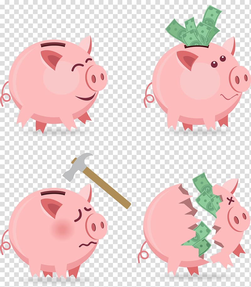 Piggy bank Money Bank account Saving, Piggy bank transparent background PNG clipart