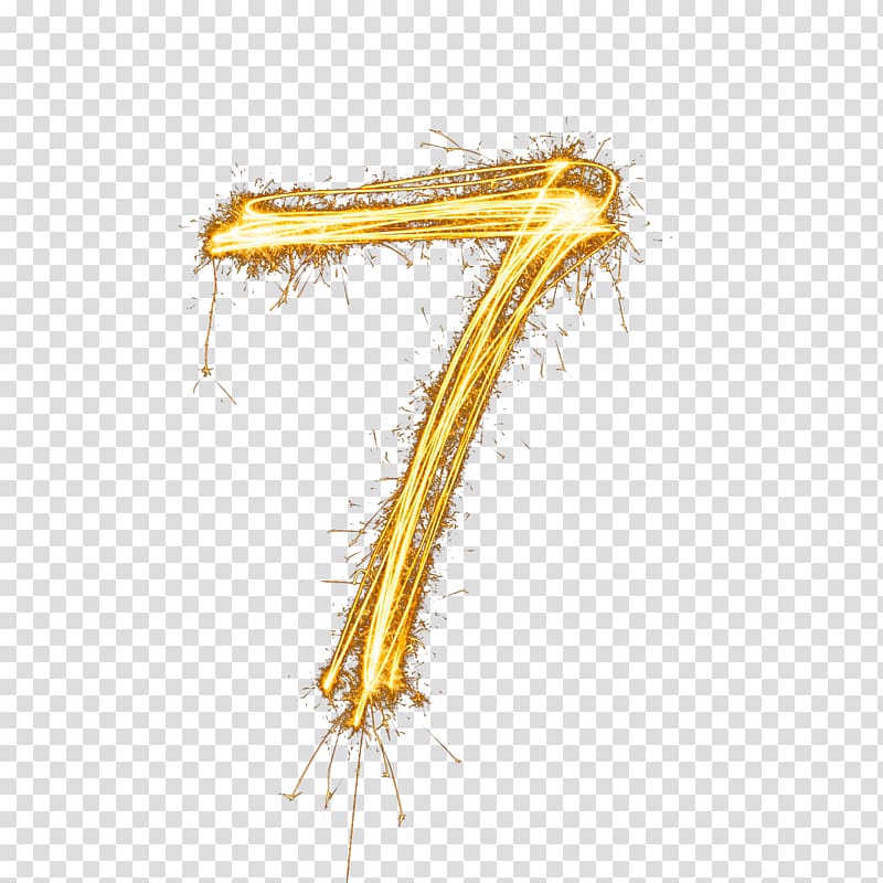 number seven illustration, Numerical digit Number , Blaze number 7 transparent background PNG clipart
