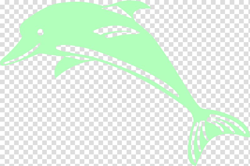 Dolphin, Simple green dolphin transparent background PNG clipart