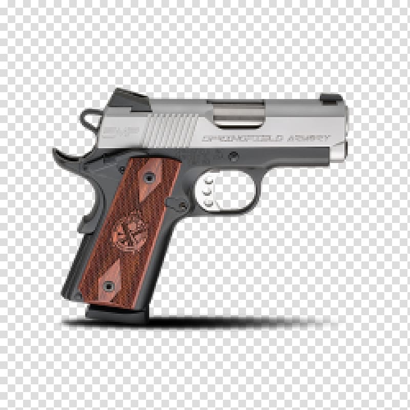 Springfield Armory EMP M1911 pistol 9×19mm Parabellum Firearm, Handgun transparent background PNG clipart