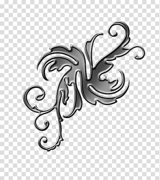 Drawing Line art Body Jewellery /m/02csf , Silver Swirl transparent background PNG clipart