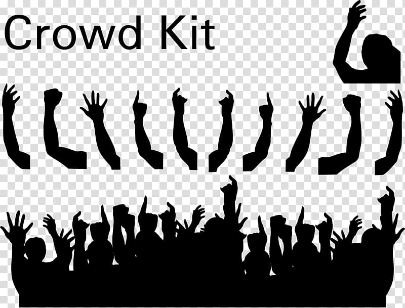 Crowd Silhouette , crowd transparent background PNG clipart