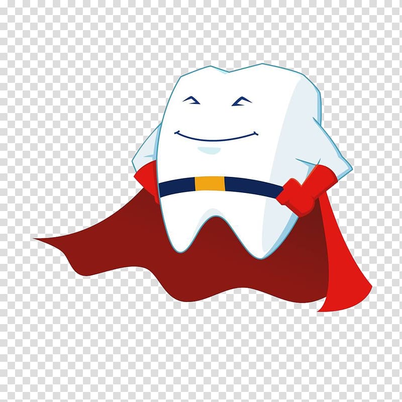 Tooth Superhero Cartoon , Tooth Superman transparent background PNG clipart