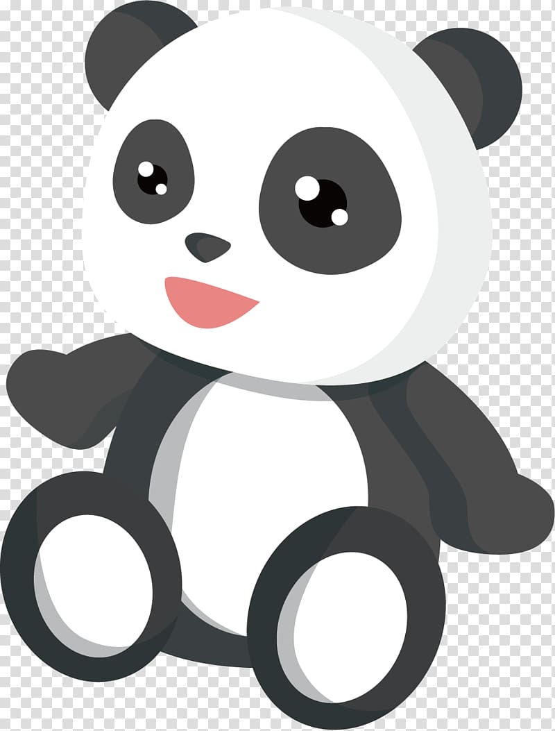 Giant panda Teddy bear , Cartoon giant panda transparent background PNG clipart