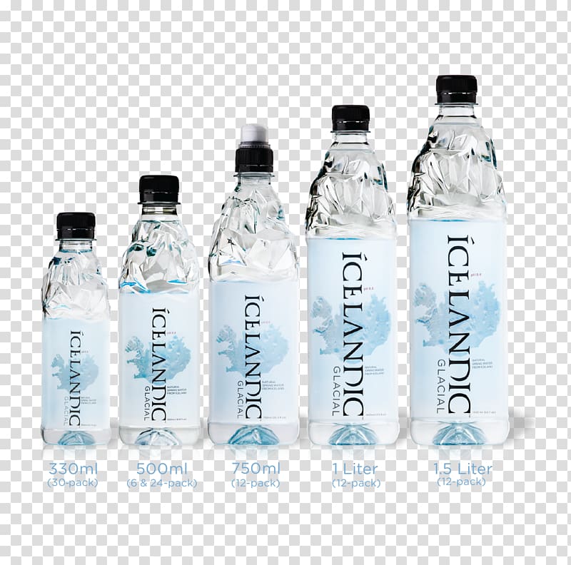Icelandic Glacial Bottled water Spring, mineral water transparent background PNG clipart