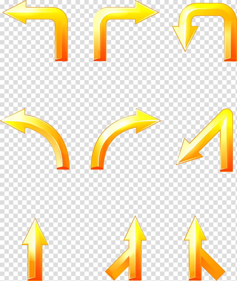 Yellow Arrow Euclidean Arah, Yellow arrow transparent background PNG clipart