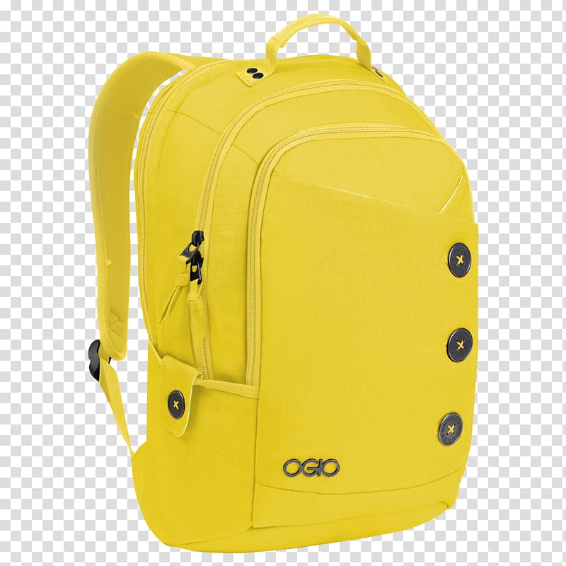 Backpacking OGIO International, Inc. Yellow, Backpack transparent background PNG clipart