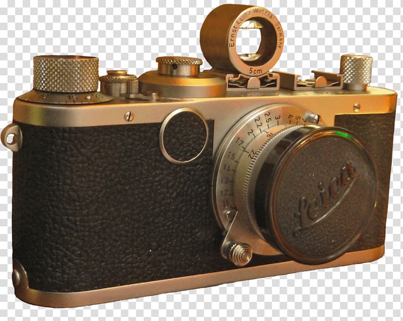 black and silver rangefinder camera, Vintage Leica Camera transparent background PNG clipart