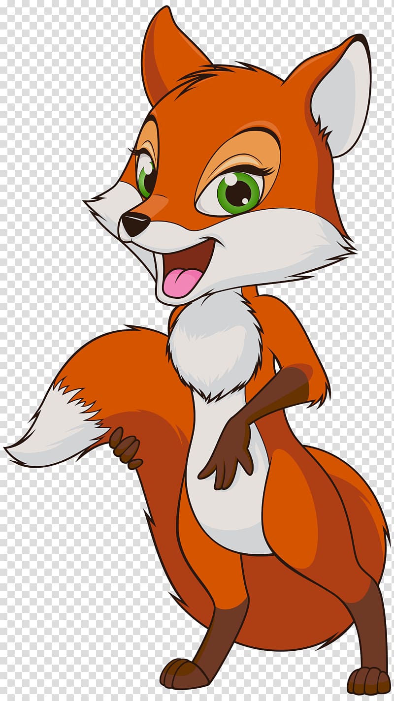 Female fox cartoon character , Cartoon , Fox Cartoon transparent