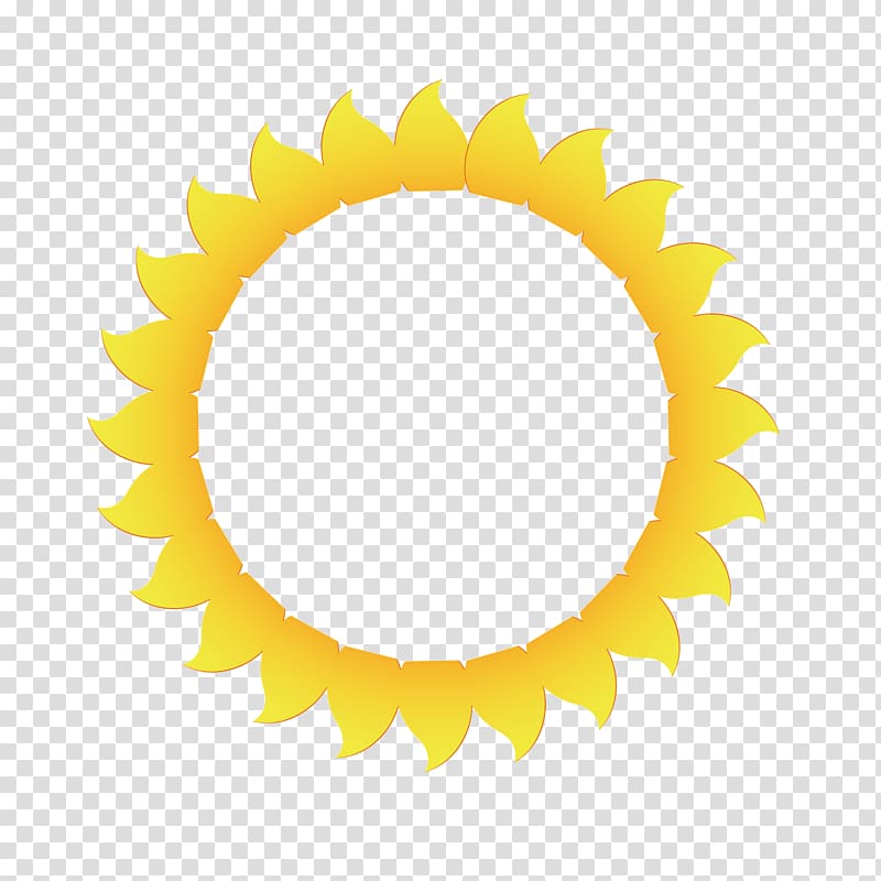 sunflower border, Yellow Petal Euclidean , Yellow Petal Sun Circle transparent background PNG clipart