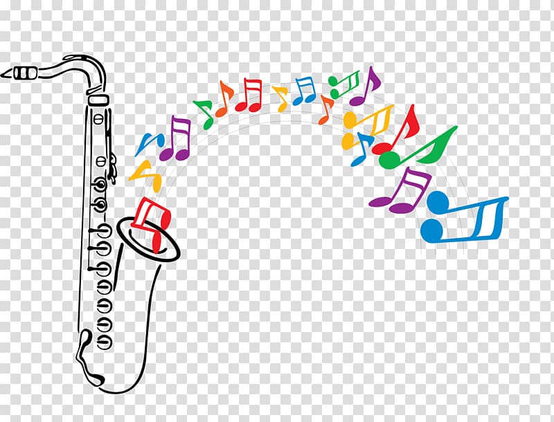 Music festival Saxophone, Color saxophone transparent background PNG clipart