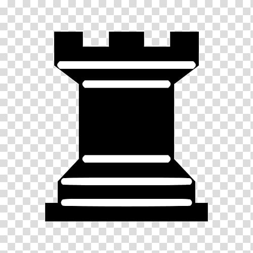 Chess piece Rook White and Black in chess , chess piece transparent background PNG clipart