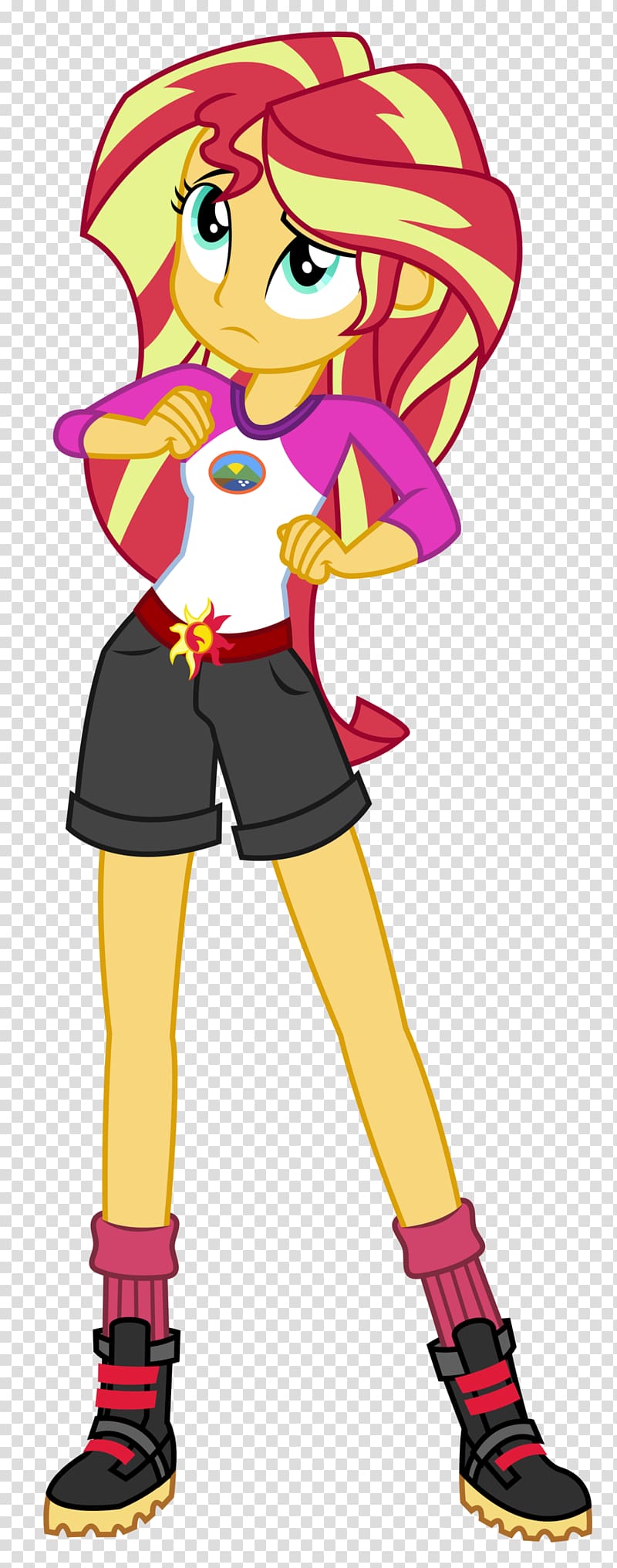 Sunset Shimmer Twilight Sparkle Rainbow Dash Escape by Moonlight Art, SUNSET transparent background PNG clipart