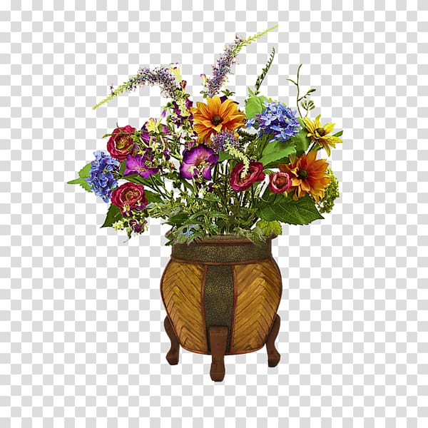 Artificial flower Vase Floristry, A pot of plants transparent background PNG clipart