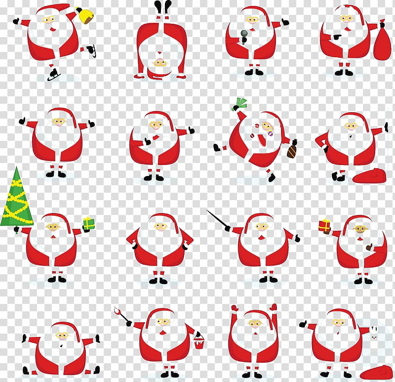 Santa Claus Christmas Cartoon Illustration, Free Christmas Santa Claus cartoon clip buckle transparent background PNG clipart
