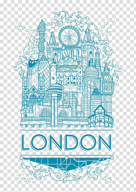 London , Big Ben Poster London Art Illustration, LONDON transparent background PNG clipart