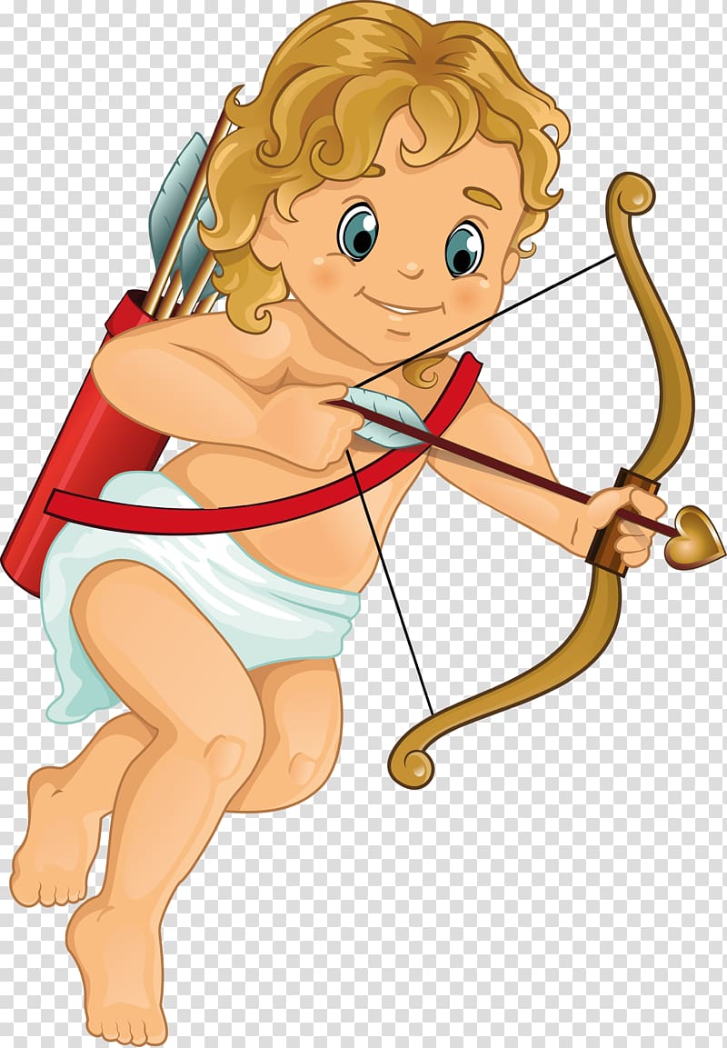 cherub with bow illustration, Cherub Angel Cupid Illustration, Cupid transparent background PNG clipart