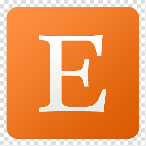 E text print, text brand orange, Etsy transparent background PNG clipart