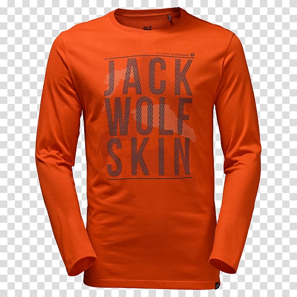 Long-sleeved T-shirt Jack Wolfskin Font, floating ice transparent background PNG clipart
