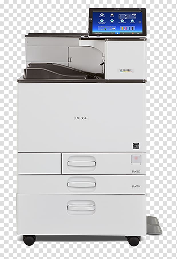 RICOH 408106 SP C842DN Duplex 1200 x 1200 DPI USB Color Laser Printer Laser printing copier, printer transparent background PNG clipart