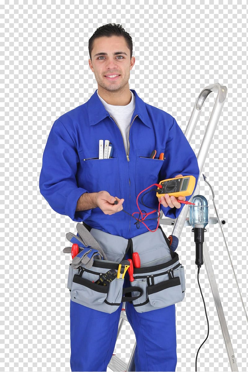 man holding power tool, Electrician Electricity Service Test light Handyman, professional electrician transparent background PNG clipart