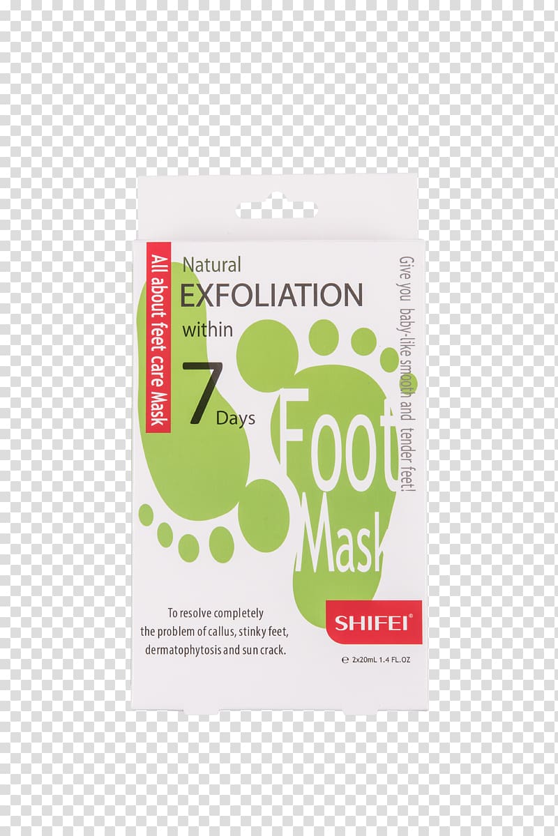 Exfoliation Soft Touch Foot Peel Mask Human leg, mask transparent background PNG clipart