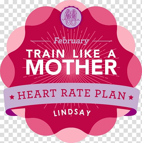 Logo Heart rate Training Running Brand, mom badge transparent background PNG clipart