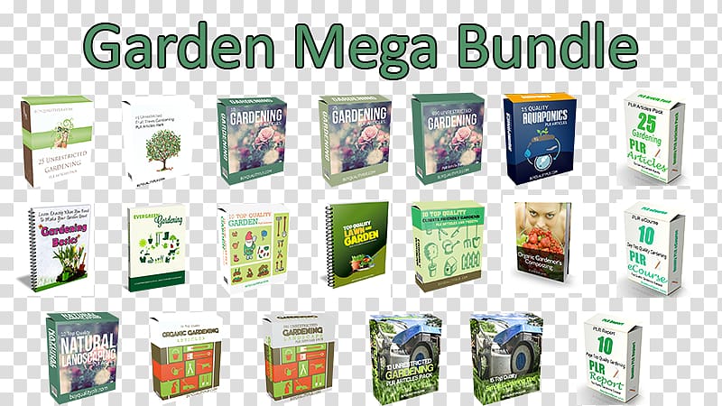 Private label rights Gardening Niche market, Mega Bundle transparent background PNG clipart