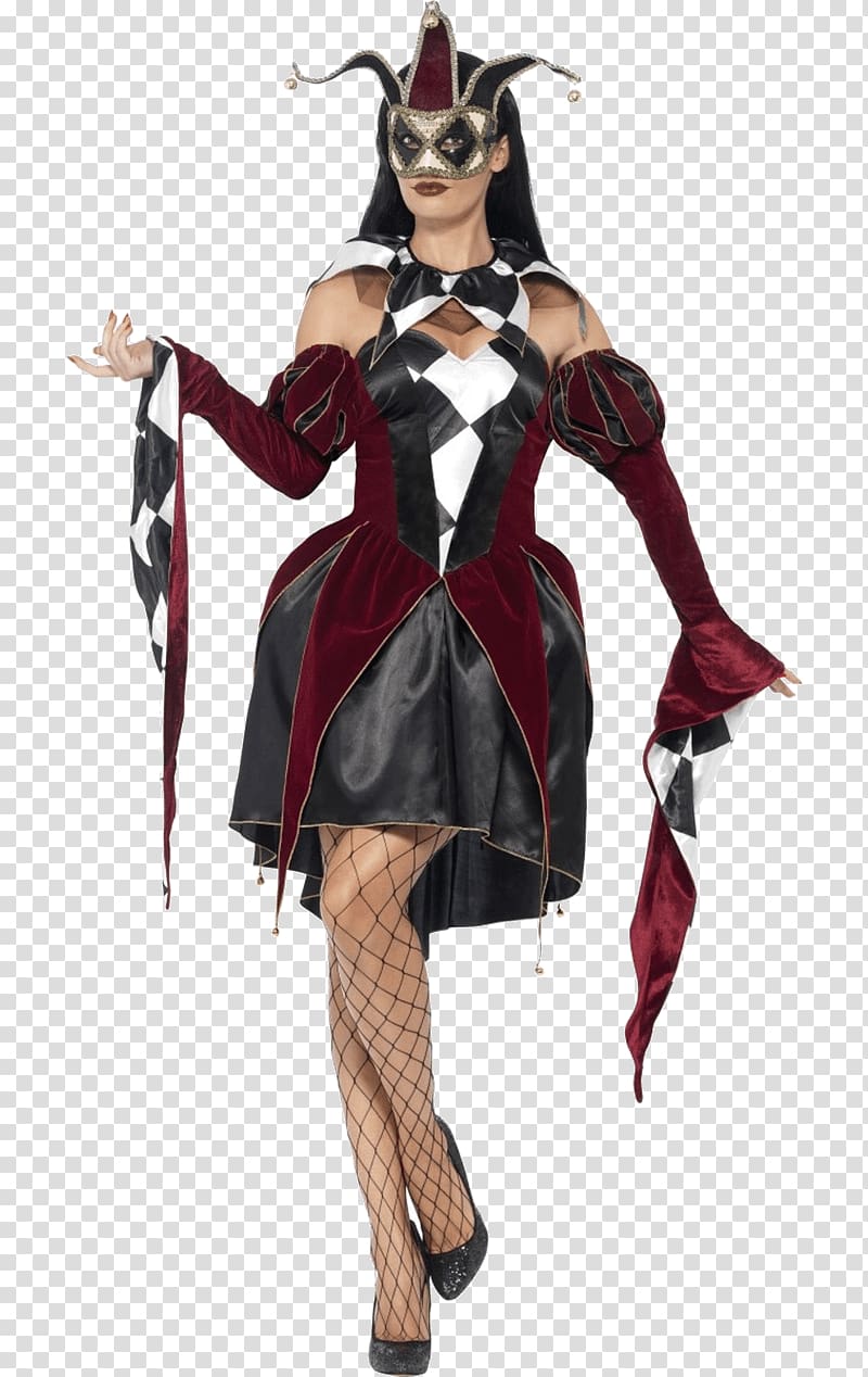 Harlequin Costume party Dress Halloween costume, dress transparent background PNG clipart