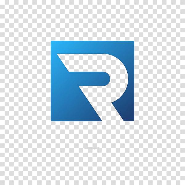 blue r letter business company logo transparent background PNG clipart